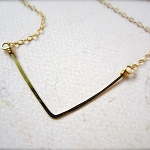 Chevron Necklace gold chevron necklace, arrow necklace, chevron jewelry, simple chevron necklace, N17/N18/N23 image 1