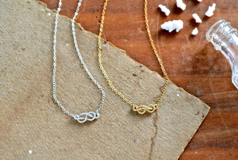 Sailor's Knot Necklace Gold Sailors Knot Necklace Etsy