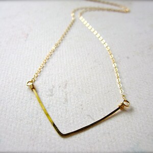 Chevron Necklace gold chevron necklace, arrow necklace, chevron jewelry, simple chevron necklace, N17/N18/N23 image 2