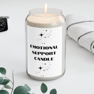 Emotional Support Candle - Eco Friendly Scented 13.75oz Candle, Aromatherapy Gift, Stress Relief Decor, Self-Care Product, Comforting Candle