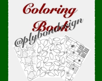 Christmas Coloring Book - Digital Download (16 pages)