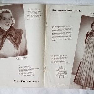 1948 Fashion Catalog fur collars for coats, Pomeranz, Imperial Fashions NY image 5