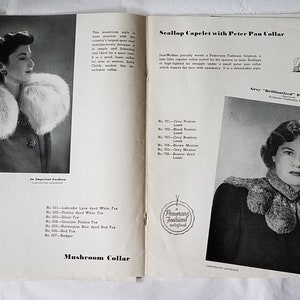 1948 Fashion Catalog fur collars for coats, Pomeranz, Imperial Fashions NY image 9