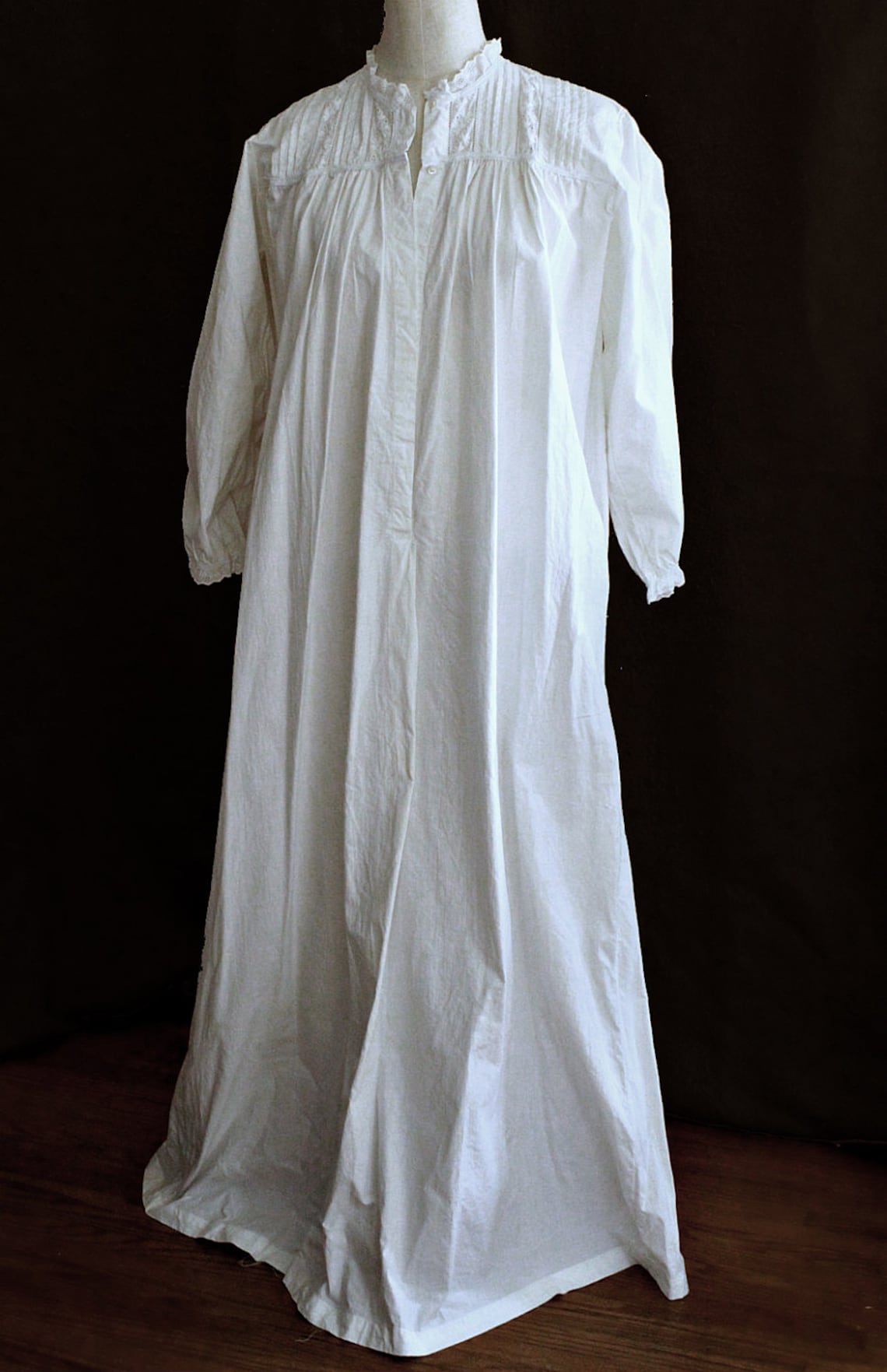 button up night gown