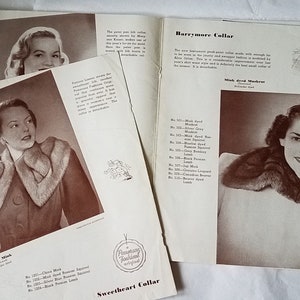 1948 Fashion Catalog fur collars for coats, Pomeranz, Imperial Fashions NY image 3