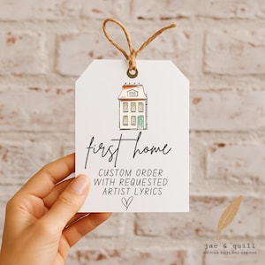 Custom Artist Lyrics Wedding Milestone Wine Tags /Marriage Milestones /Wine Tags /First Year Milestone / Engagement Gift /Bridal Shower Gift