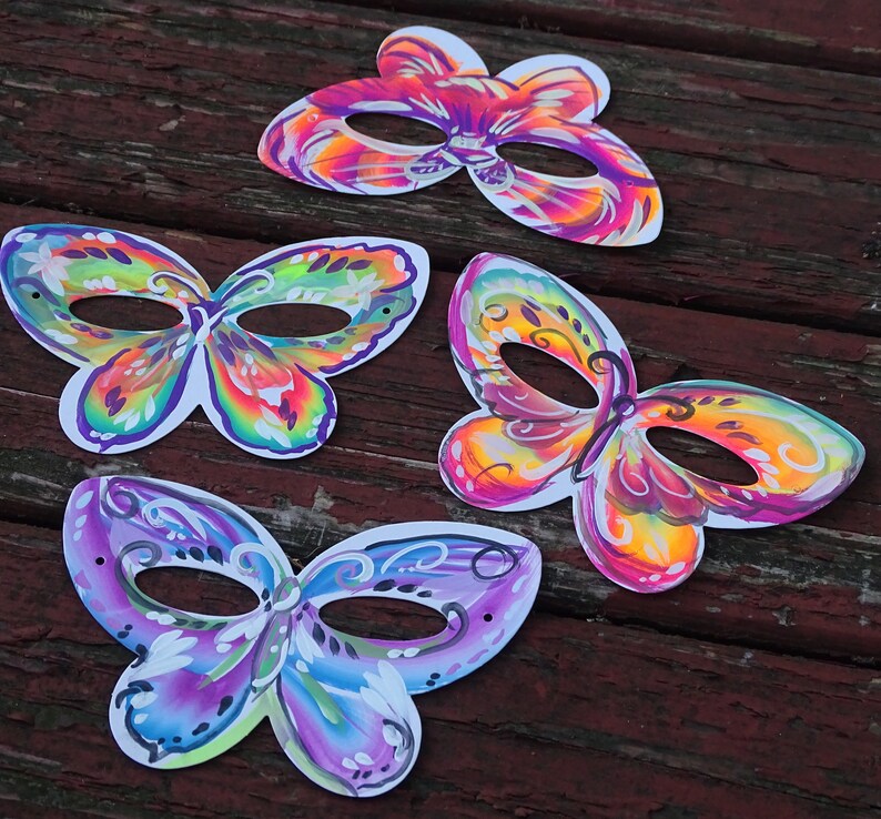 Butterfly Party Mask Party Pack set of 4 butterfly mask favors butterfly party favor halloween mask