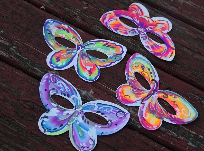 Butterfly Party Mask Party Pack set of 4 butterfly mask favors butterfly party favor halloween mask