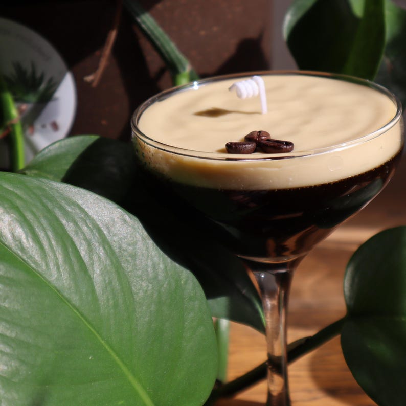 Candela Martini Espresso, Candele al Caffè, Candela Profumata per Donne
