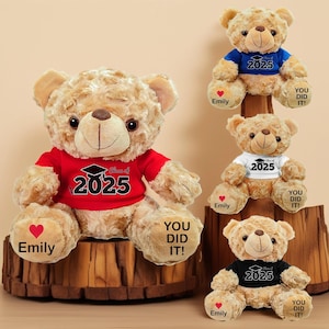 Bear with Name,Custom Gift for Grad,Grad Bear 2025,Custom Grad Teddy,Plush Grads Gift,Graduation Keepsake,Gifts for Her 2025,Graduation Gift