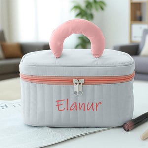 Personalized Makeup Bag for Women, Custom Monogram Cosmetic Case, Toiletry Bag, Bridesmaid Bag, Christmas Gift, Birthday Gift for Her