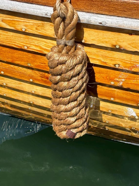 Classic Rope Fender for Wooden Boats - Handmade Fender – Traditional Boat Protection