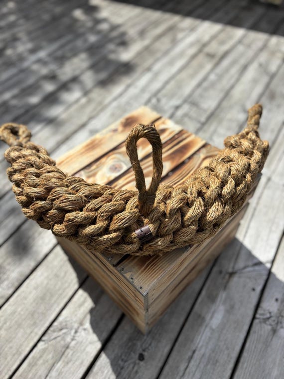 Rope Fender for Wooden Boats – Classic Round Nautical Dock Bumper – Handmade Heavy-Duty Rope