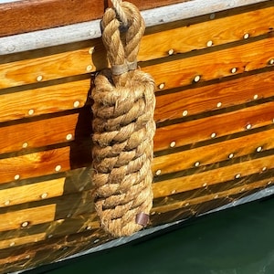 Classic Manila Rope Fender – Handmade Boat Fender for Wooden Boats