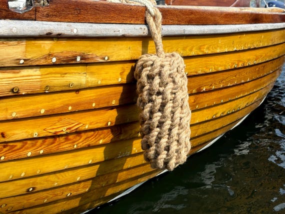 Large Hemp Rope Fender Wide