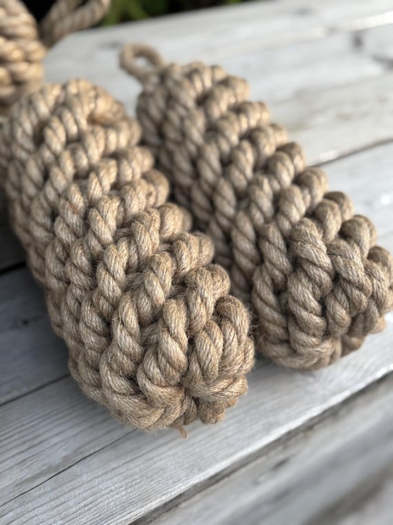 Large Hemp Rope Fender Wide