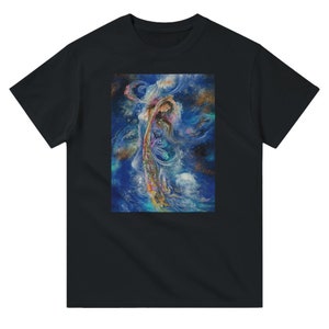 Camiseta unisex de cuello redondo de peso pesado / Gildan® 5000 White. Arte persa
