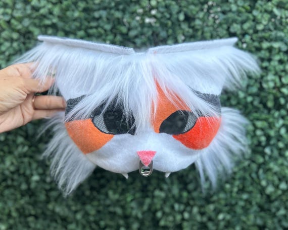 Handmade Calico Cat Mask – Fursuit Style Animal Cosplay Headwear, Therian Expression