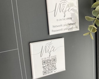 Wifi Fridge Magnet Custom Wifi QR Code Magnet