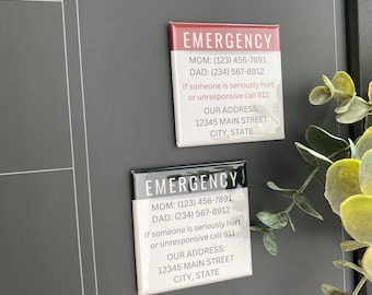 Emergency Contact Magnet