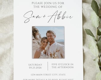 Custom Photo Save the Date Magnets, Wedding Invitation Magnet, Personalized Announcements