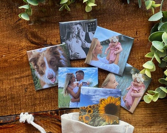 Square Custom Photo Magnets - Fridge Magnet Photos