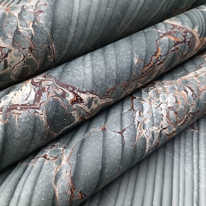Marbled paper, bookbinding paper, decor paper, scrapbooking paper, marble design, hand-painted paper 05.03.10
