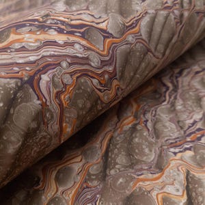 Marbled paper, bookbinding paper, decor paper, scrapbooking paper, marble design, hand-painted paper 25.02.07