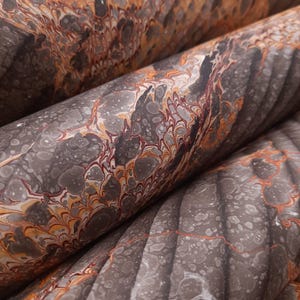 Marbled paper, bookbinding paper, decor paper, scrapbooking paper, marble design, hand-painted paper 25.02.01