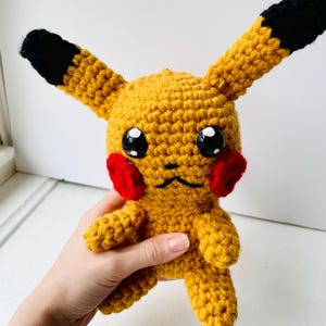 Handmade Electric Mouse Plush | Cute Yellow Mouse Toy | Fan-Inspired Collectible Gift