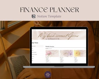 Plantilla de Notion para finanzas / Planificador de presupuesto y gastos de Notion (Guía en PDF)