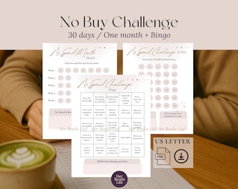 No Spend Challenge Printable: 30-Tage-Tracker & Bingo (PDF)