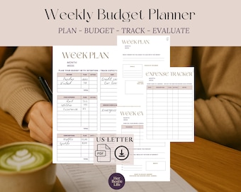 Weekly Budget Template – Expense & Spending Tracker Printable (PDF Download)