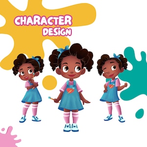 Whimsical Character Design Sheet for Children Book Illustration by Professional Book Illustrator | Sample Illustration for Kids Storybook