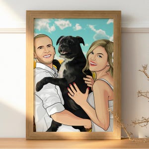 individuelles Paar Portrait, Geschenk für Paar, Gesichtsloses Portrait, Verlobungs Zeichnung, Freund Portrait, Familien Portrait,Gesichtsloses Geschenk