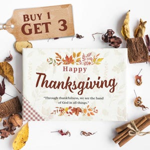 Happy Thanksgiving Card Grateful and Thankful PRINTABLE | Design Template Bundle, Instant Download Card to print, Greeting Digital Editable