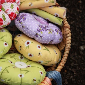 Handmade 4-5&quot; pin cushions made from assorted fabrics