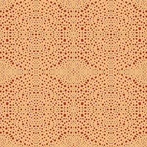 May include: A seamless pattern with a geometric design featuring small red squares on a light orange background.