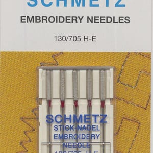 Schmetz Machine Embroidery Needles sz75/11 - 5 needles/pack - S1745
