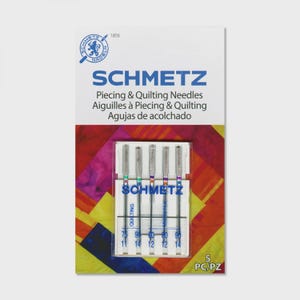 Schmetz Piecing & Quilting Needles sz Various, - 5 needles/pack - S1856