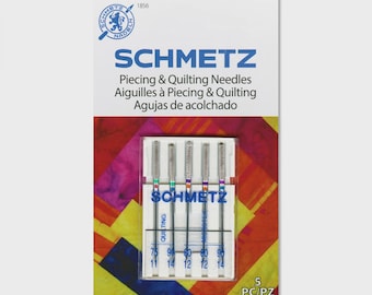 Schmetz Piecing & Quilting Needles sz Various, - 5 needles/pack - S1856