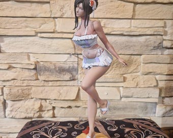 Tifa Lockhart-figur 31 cm – Final Fantasy VII-staty – Anime Manga-resinfigur – Gaming-samlarobjekt – Presentidé för FF7-fans