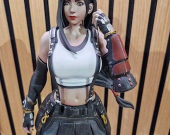 3D-stridsfigur, handmålad Tiffa-staty, 3D-tryckt figur, 39,5 cm hög, fan art-figur, samlarfigur