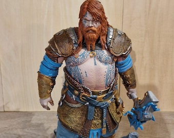 40,5 cm 3D-tryckt Thor-figur, resinstaty, åskgudens figur, 3D-tryckt, handmålad, nordisk mytologi-fläkt