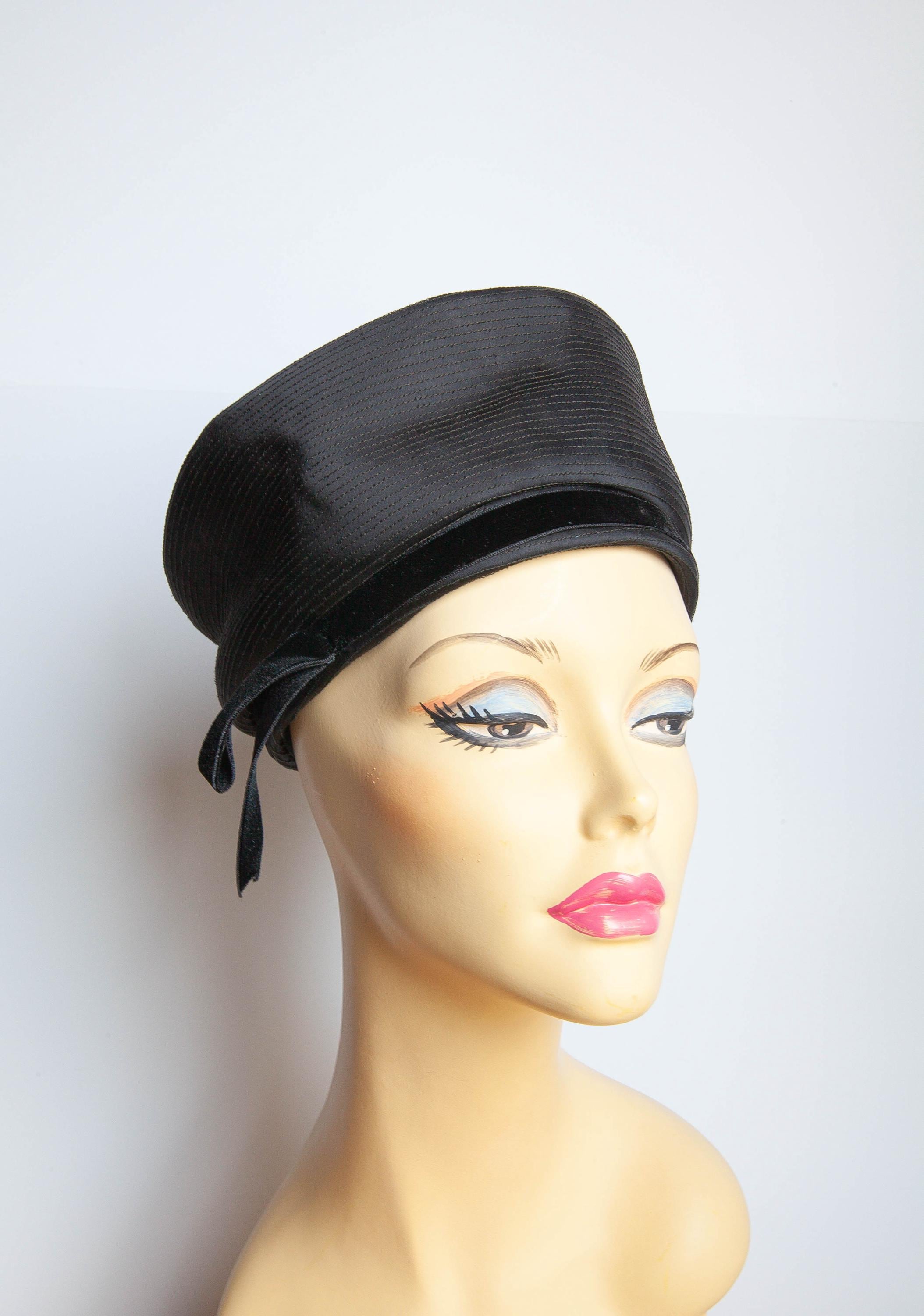 Norman Durand Ladies Brown Metallic Hat Sz 22 Vintage & Elegant Norman Durand - Etsy main image 2