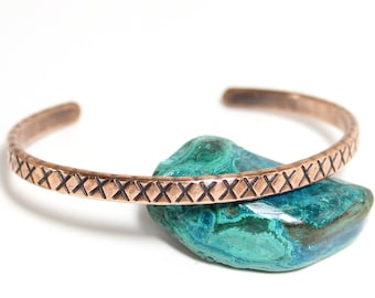 XXX Stamped Copper Cuff Bracelet | Gift unde 50 | Gift for men