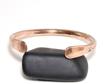 Simple Handmade Copper Cuff Bracelet for Men, Women, Nonbinary, unisex | handmade jewelry | Custom size, inclusive sizing