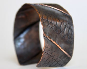 The Tread - Copper Cuff Bracelet - Father's Day Gift - Men's Jewelry - Statement Cuff