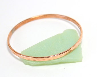 Handmade Textured Copper Bangle Bracelet for Women | Handmade Copper Jewelry | Custom Size Plus Size Extra Small