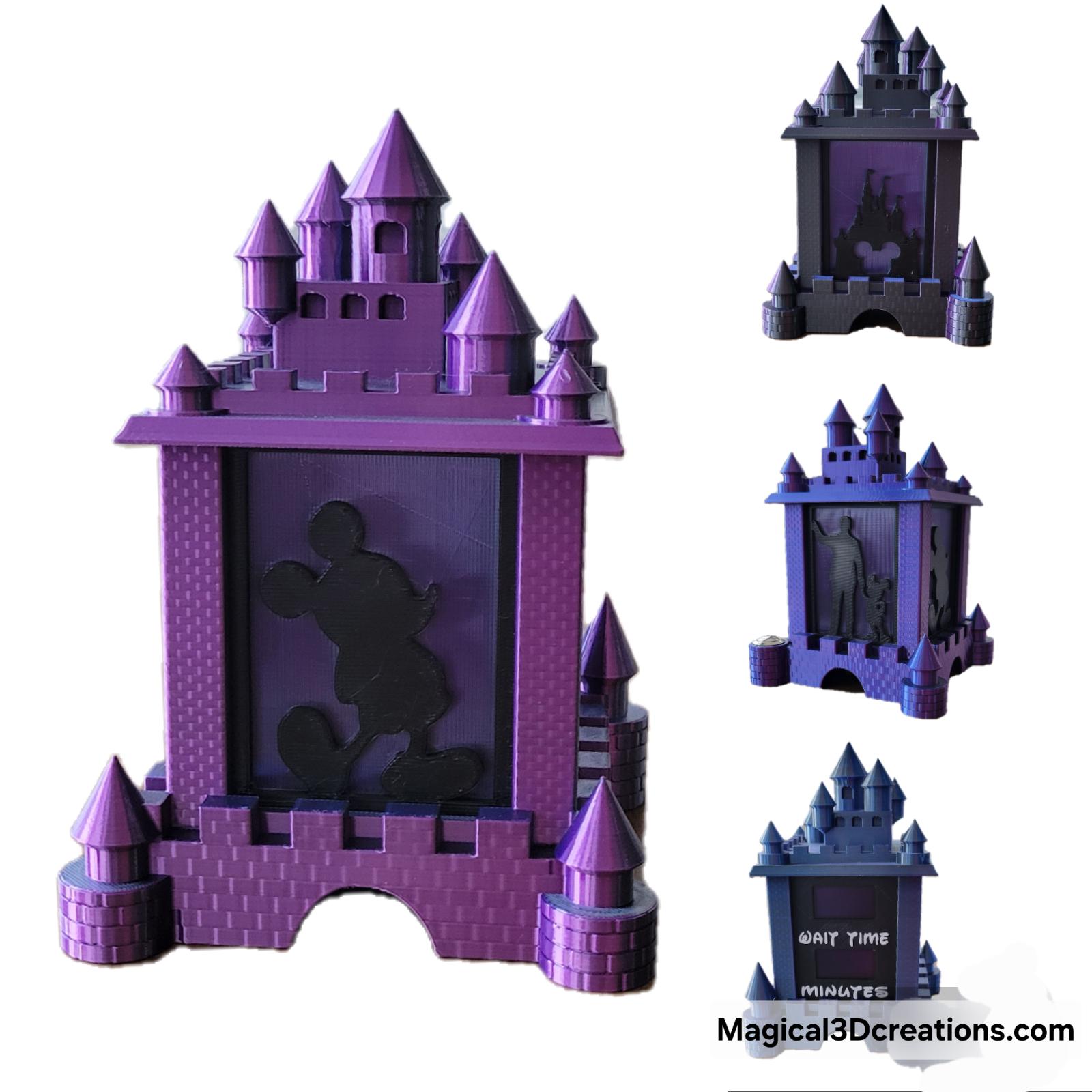 Disney Ride Wait Time Castle, Trip Countdown Display - Etsy